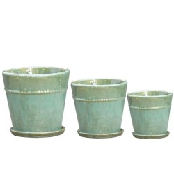 Urtepotteskjuler med undersk�l - Pearl light green - L - SENDES IKKE.