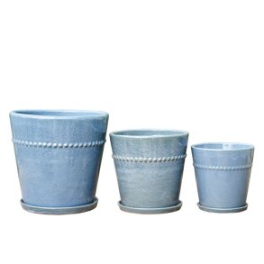 Urtepotteskjuler med undersk�l - Pearl light blue - L - SENDES IKKE