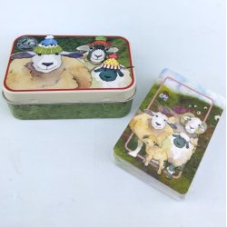 Kortspil - Klassiske spillekort med sknne fr i fin metal ske