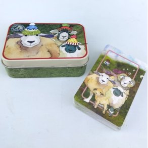 Kortspil - Klassiske spillekort med sknne fr i fin metal ske