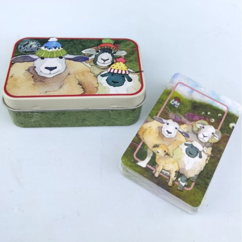 Kortspil - Klassiske spillekort med sknne fr i fin metal ske