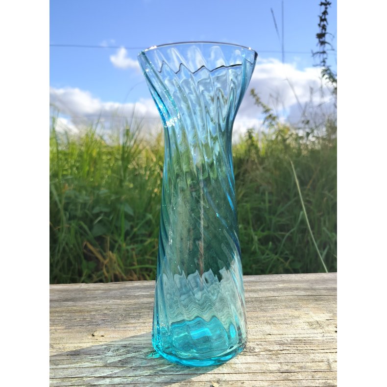 Hyacint vase - Twist Sea Blue