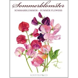 Kortmappe 8 stk - Sommerblomster