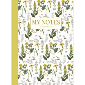Noteshfte - Gul floral mnster
