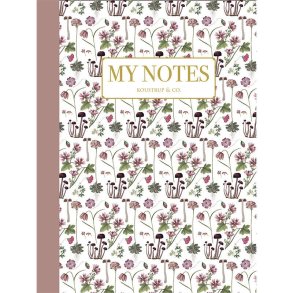 Noteshfte - Rosa floral mnster