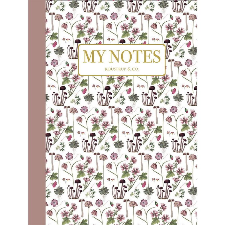 Noteshfte - Rosa floral mnster