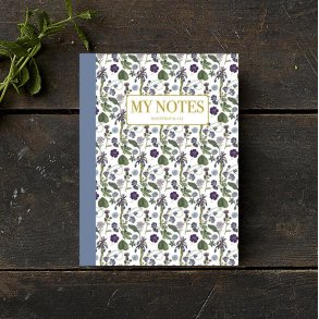 Noteshfte - Bl floral mnster