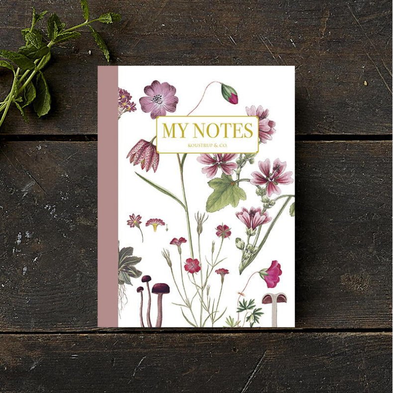 Noteshfte - rosa floral