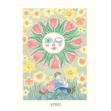 Lisa Grue billede sol med blomster