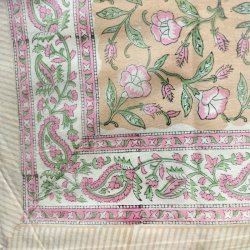 Dug Bloktryk - Fersken - Rosa - Grn