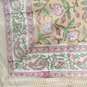 Dug Bloktryk - Fersken - Rosa - Grn