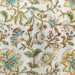 Dug Bloktryk - Hvid - Turkis - Gul