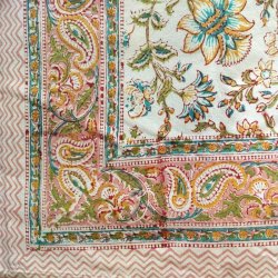 Dug Bloktryk - Hvid - Turkis - Gul