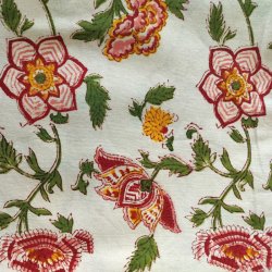 Dug Bloktryk - Hvid - Rd - Rosa