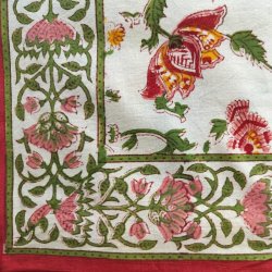 Dug Bloktryk - Hvid - Rd - Rosa