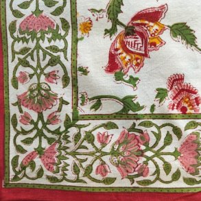 Dug Bloktryk - Hvid - Rd - Rosa