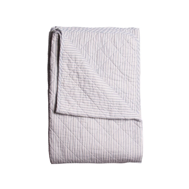 Quilt Ethnic - St�vet bl� hvid stribet