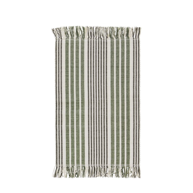 Bademtte - Drmtte - stribet grn - 63 x 95 cm