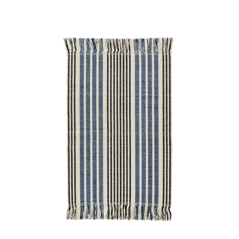 Bademtte - Drmtte - stribet bl - 63 x 95 cm