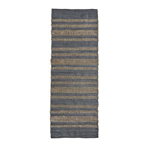 Gulvtppe - Blgr med sgrs striber