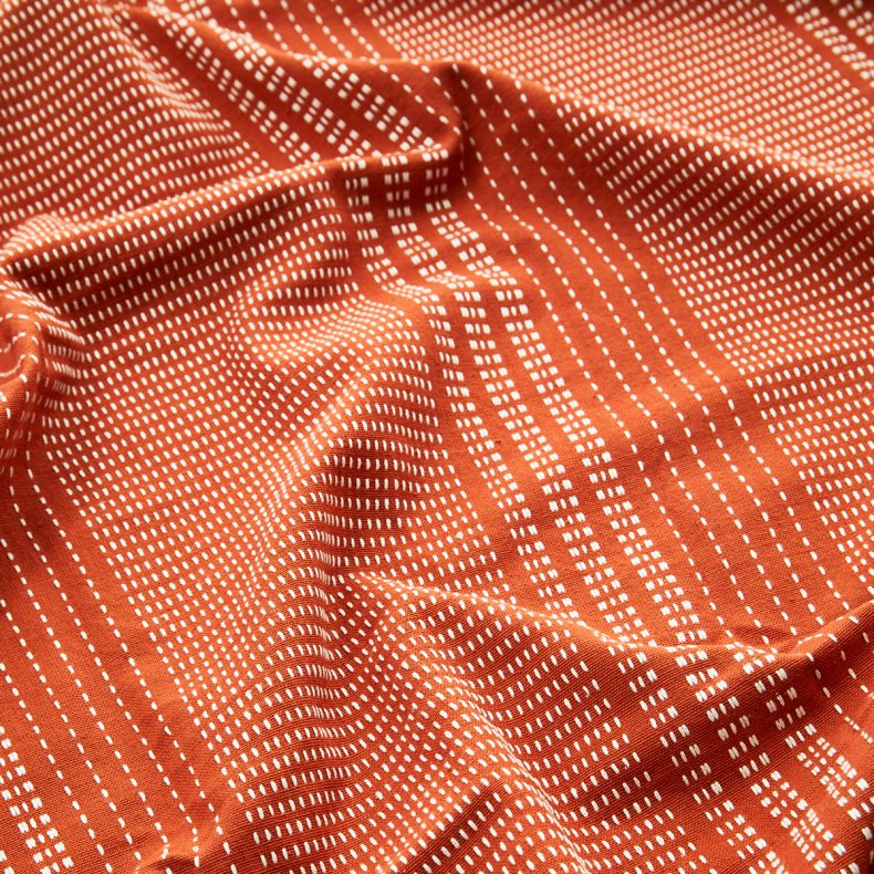 Hndklde - Dug - Stribet hammam brndt orange hvid