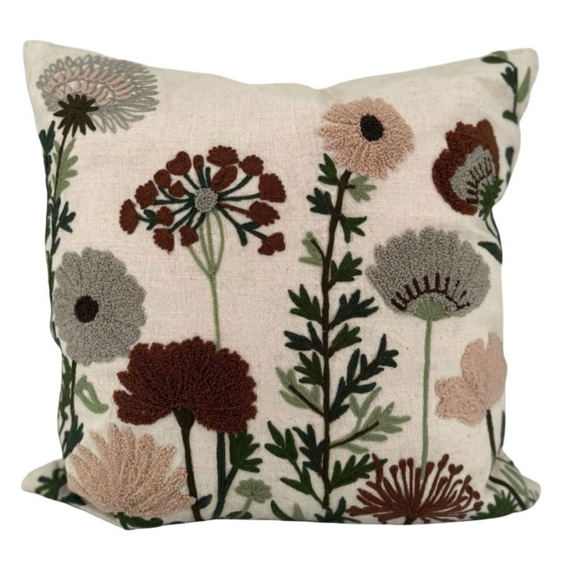 Pude - Tanacetum  - med vilde blomster 45x45