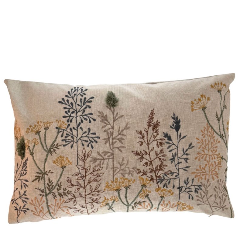 Pude - Flora Silvestri -  broderede vilde blomster 40x60 