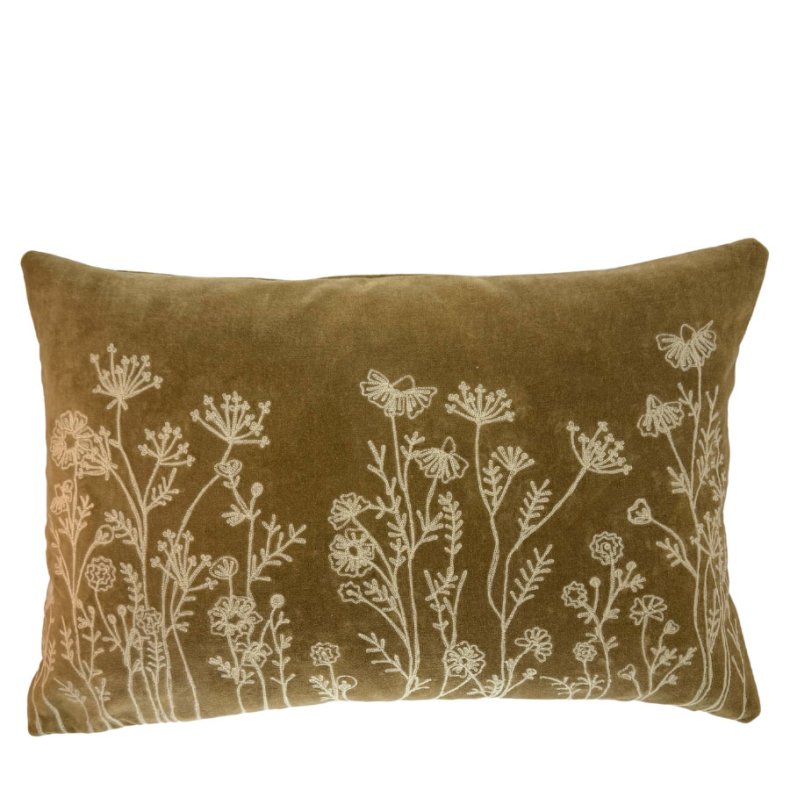 Pude - Herbae Florente -  broderede vilde blomster 40x60 