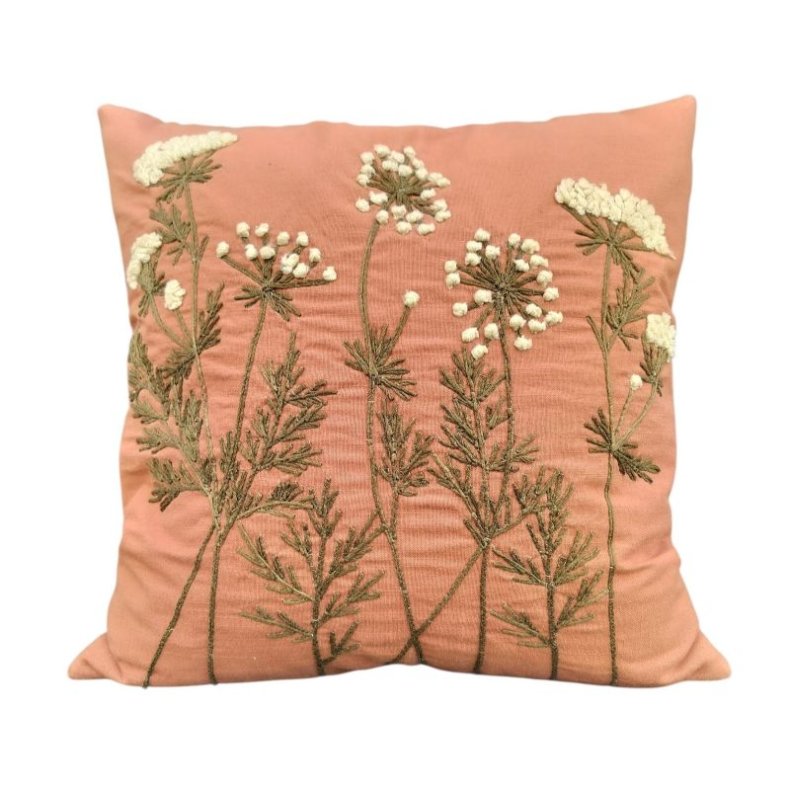 Pude - Anthriscus - med vilde blomster 45x45