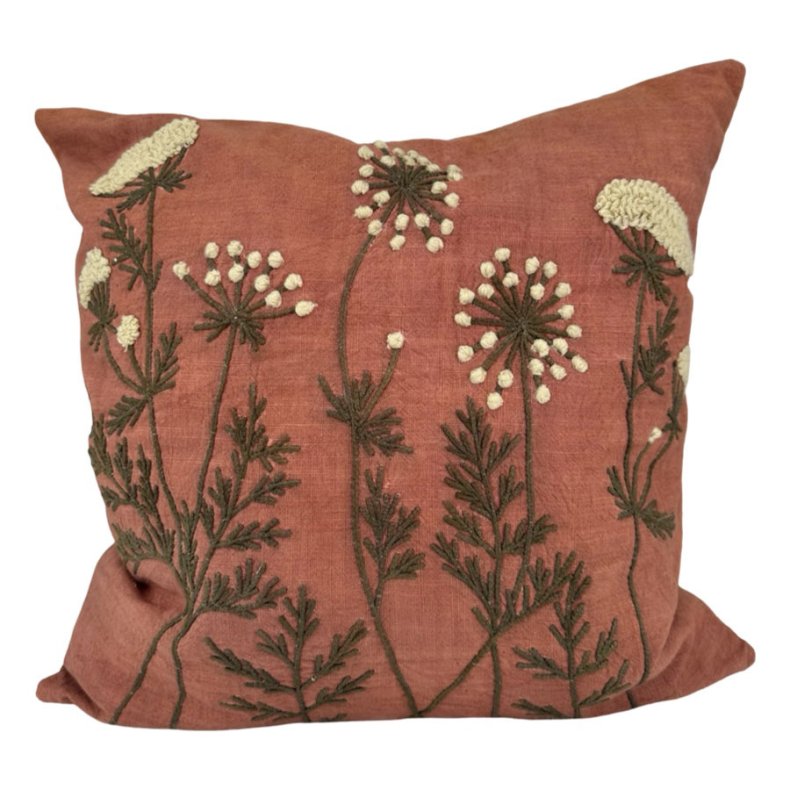 Pude - Anthriscus - med vilde blomster 45x45