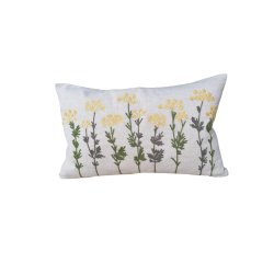 Pude - Yarrow  broderede vilde blomster 30x50