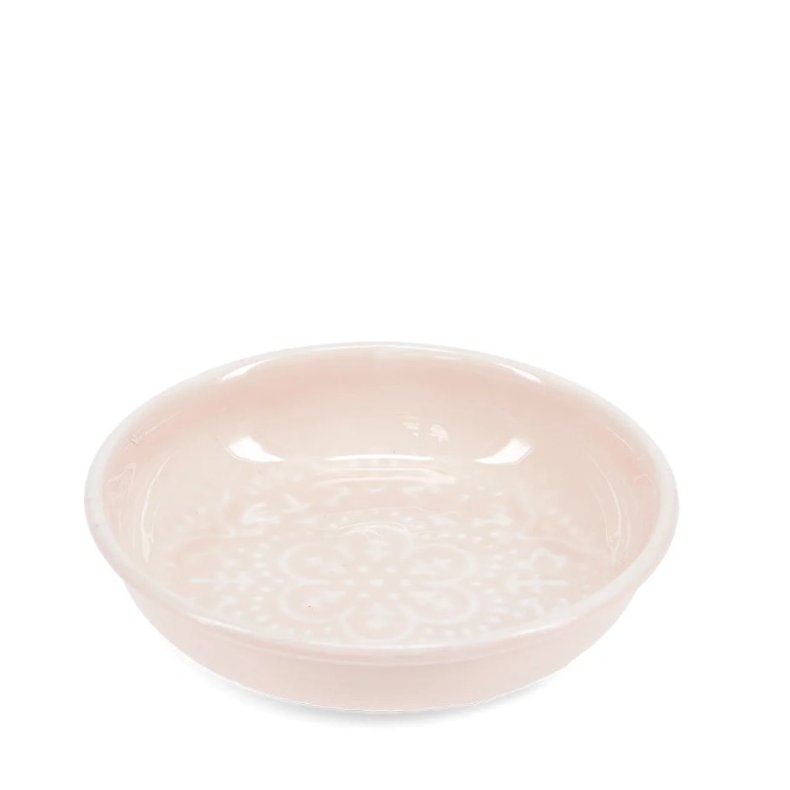Sk�l - Emalje blomst - Soft pink - 10 cm