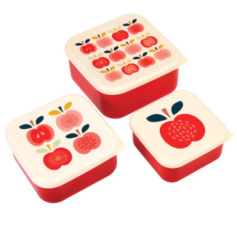 Snack boxes - Rde bler - set of 3
