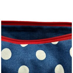 Kosmetiktaske - pung - Bl Dot - M - Rd lynls