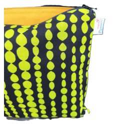 Kosmetiktaske - pung - Pletter i luften - L - Sort lynls