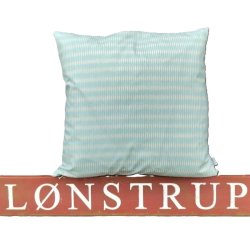 Pude - 50er striber Badehotels lysebl -  45x45