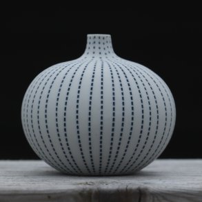 Lindform vase - Bari blue dots - S