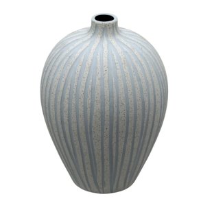 Lindform vase - Ebba M - Sandhvid stribet